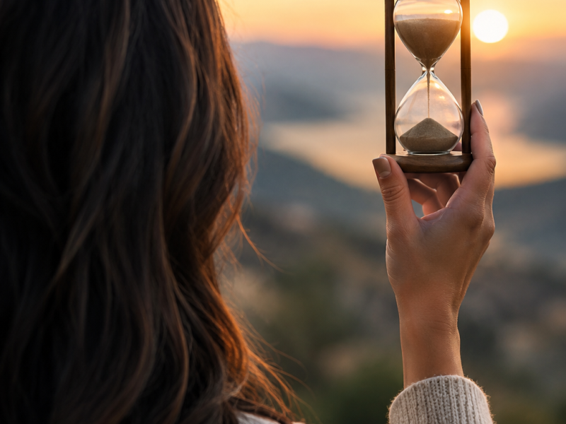 Hourglass at Golden Hour